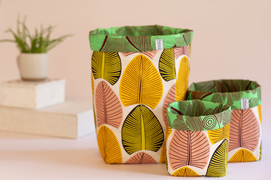 Autumn leaves foldable baskets