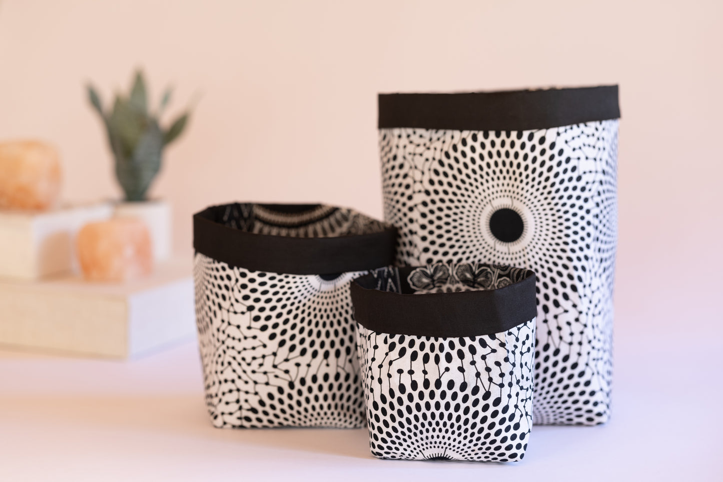 Zebra peacock foldable baskets