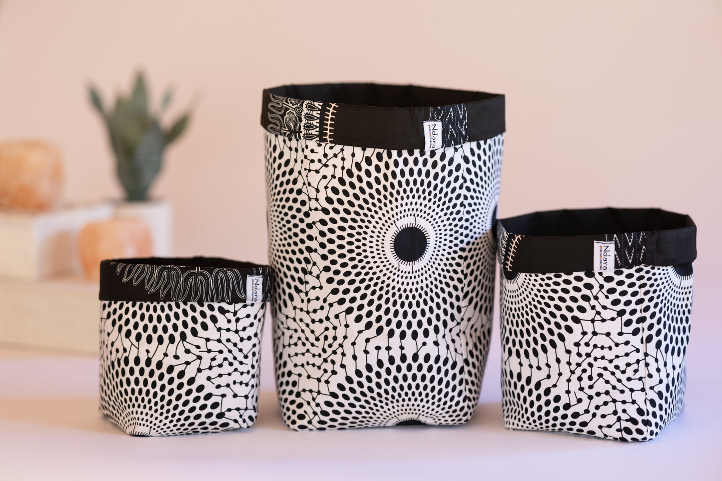 Zebra peacock foldable baskets