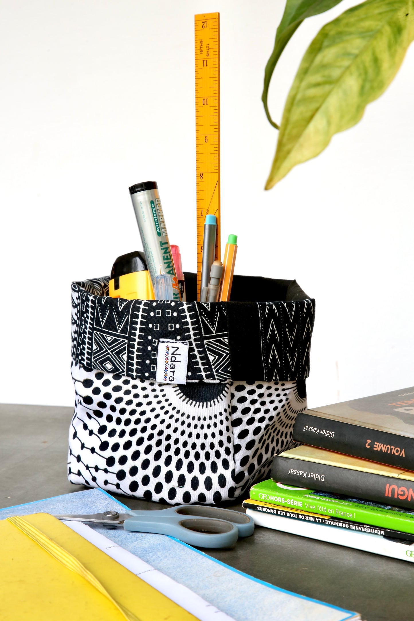 Zebra peacock foldable baskets
