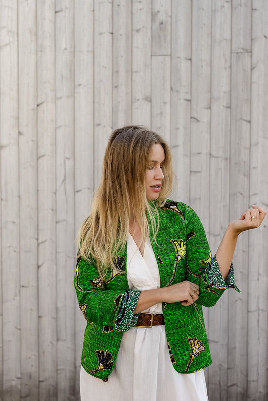 Omega Reversible Jacket in Jade Bloom
