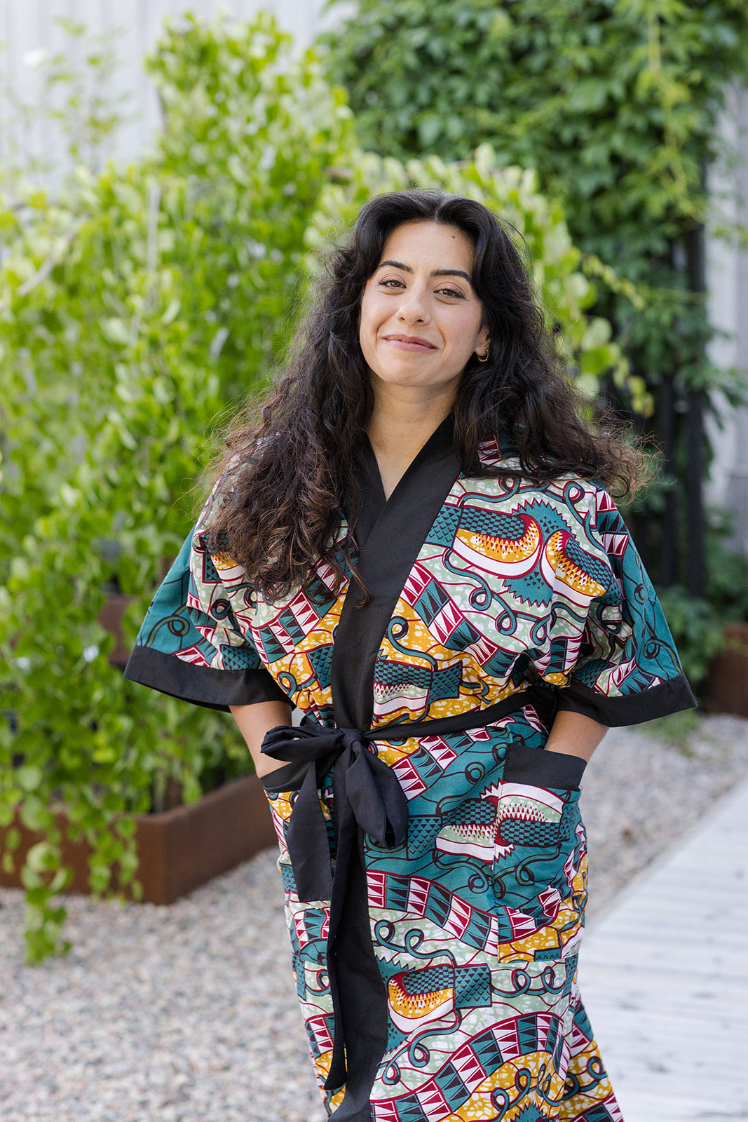 Nadia Bath Robe in Sea Weed