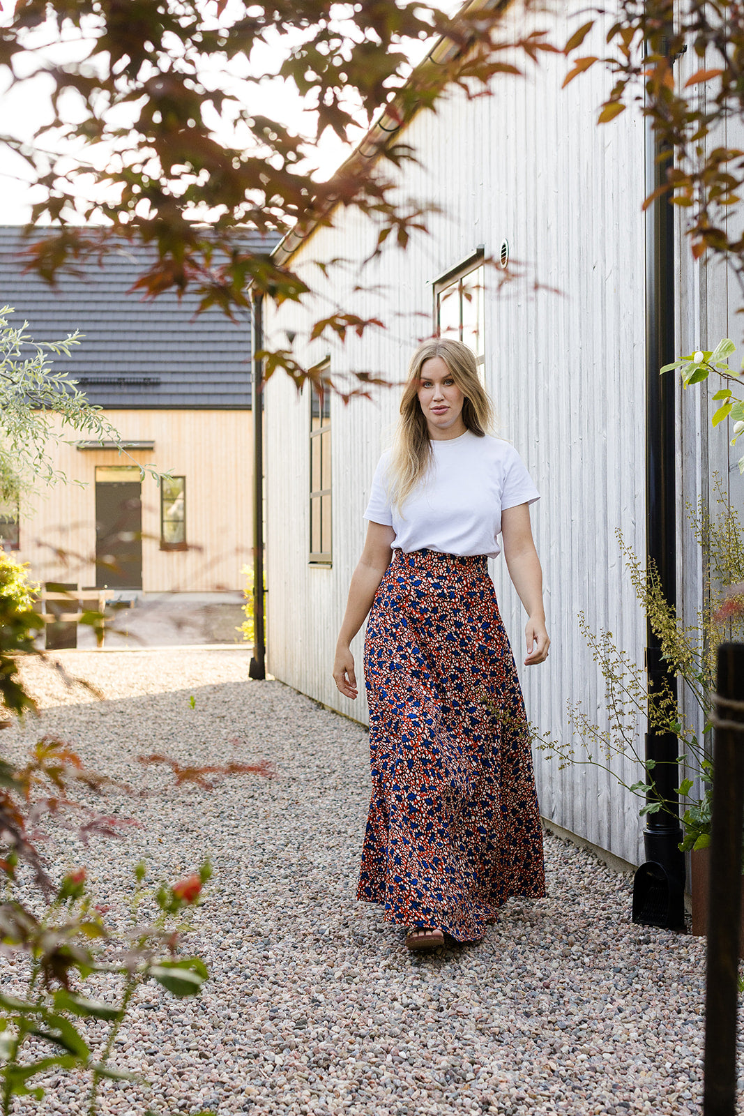 The Garnella Wrap Skirt in Sienna Bloom