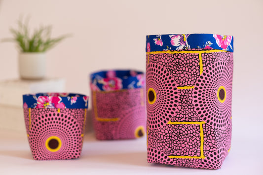 Flower peacock foldable baskets