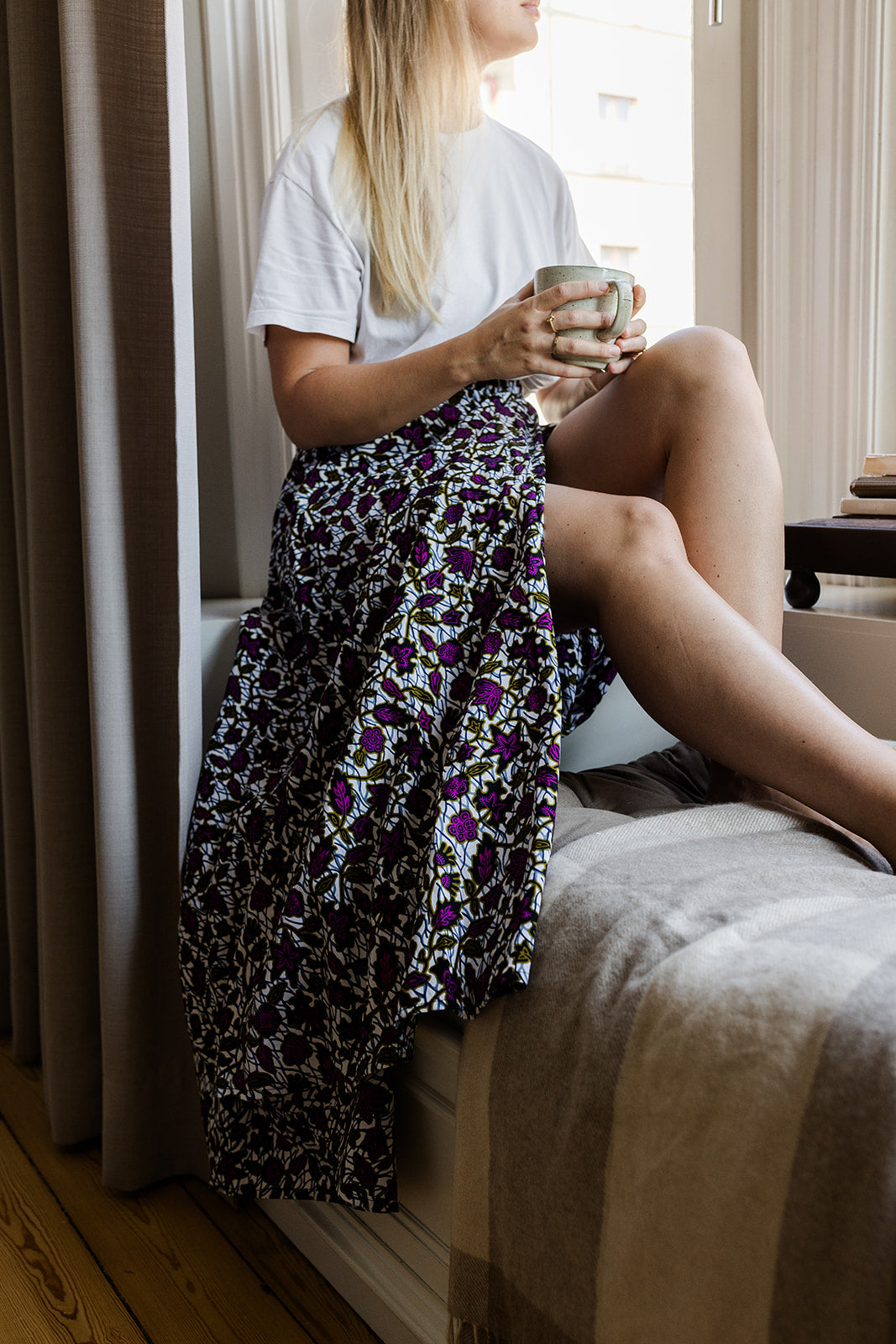 The Garnella Wrap Skirt in Cherry Bloom