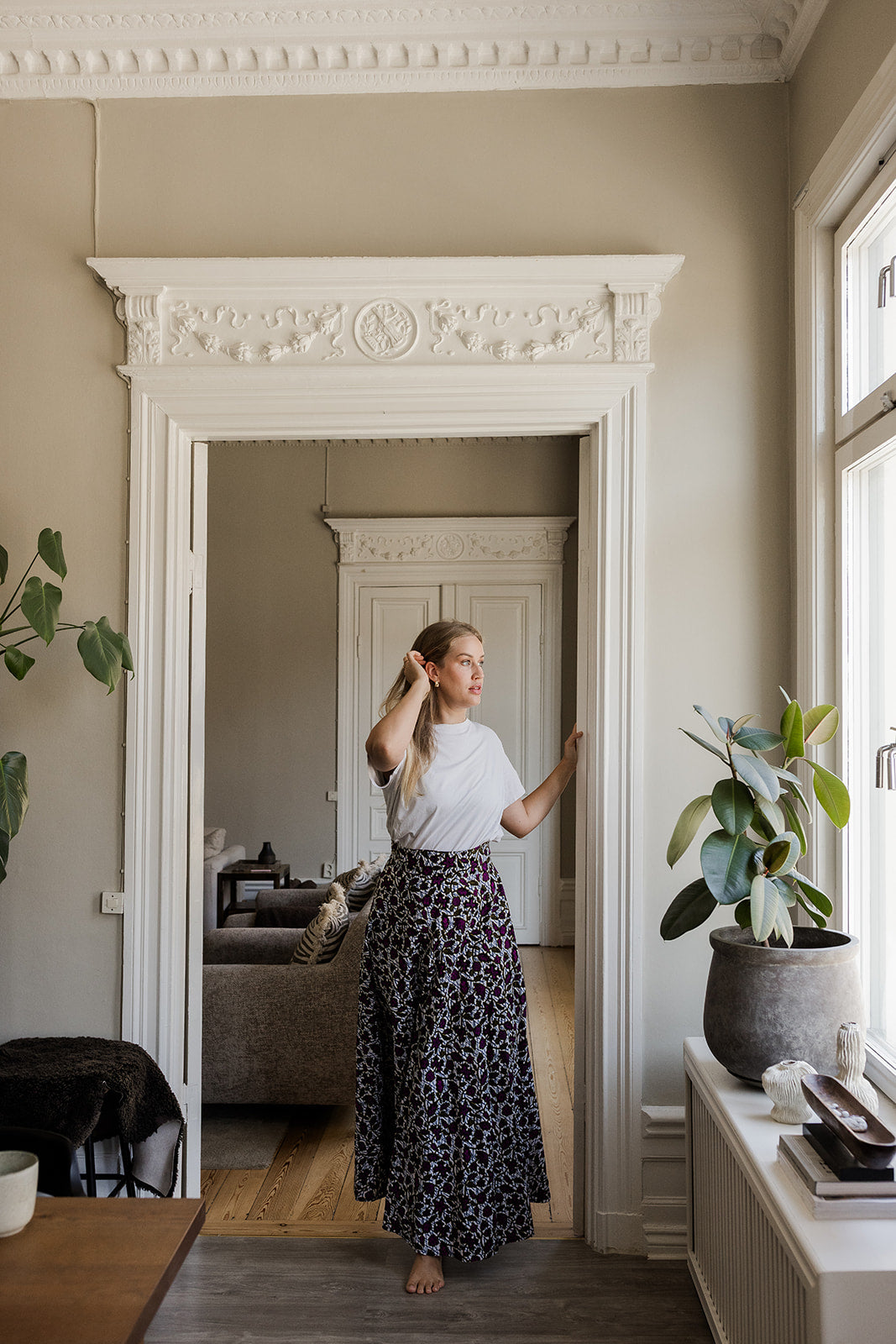 The Garnella Wrap Skirt in Cherry Bloom