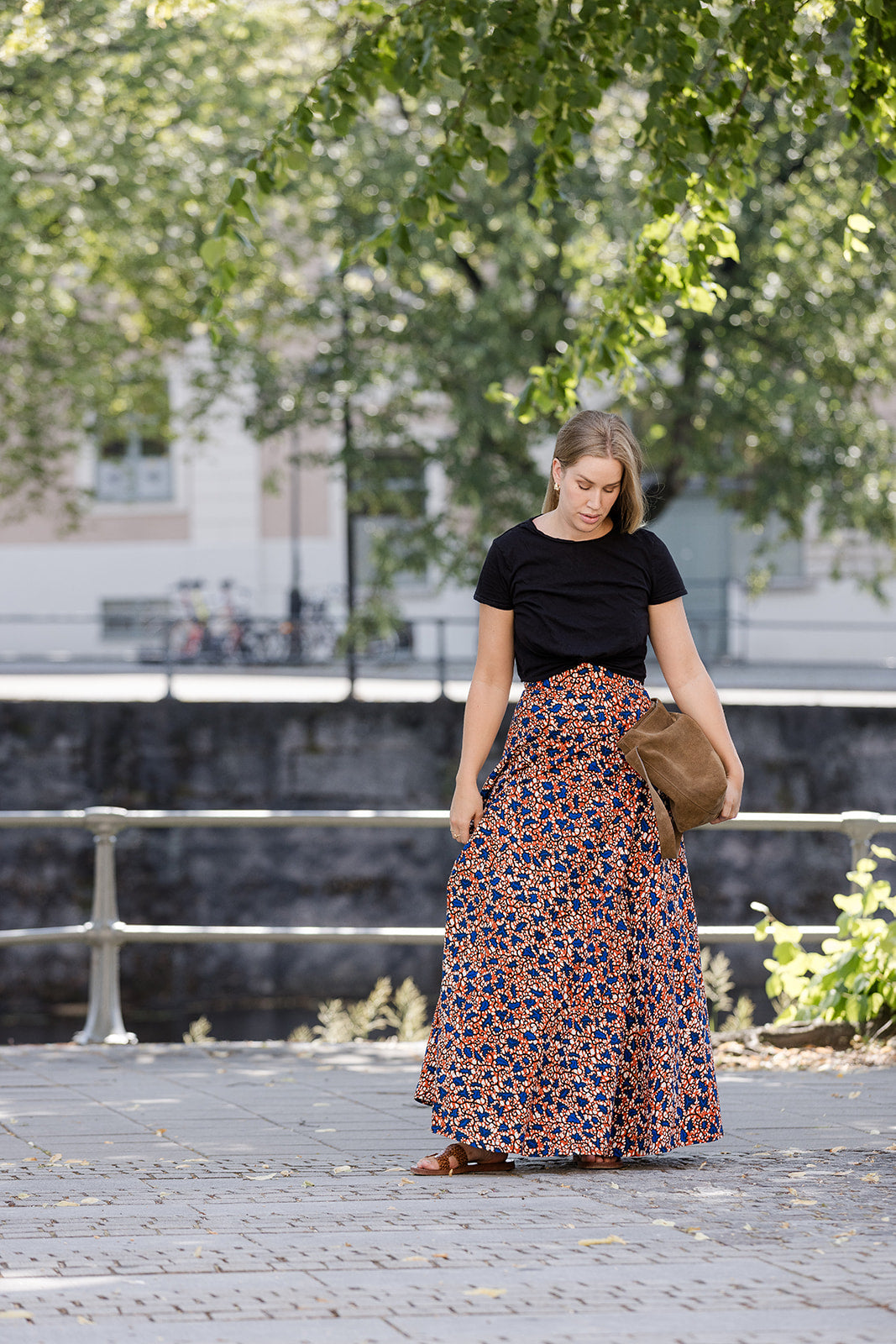 The Garnella Wrap Skirt in Sienna Bloom