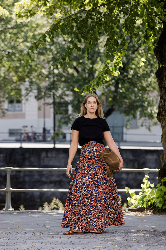 The Garnella Wrap Skirt in Sienna Bloom