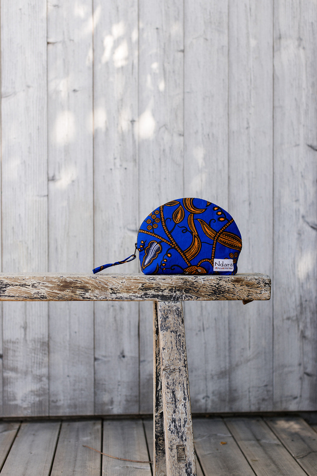 Jocelyne Curve Pouch in Cobalt Vines