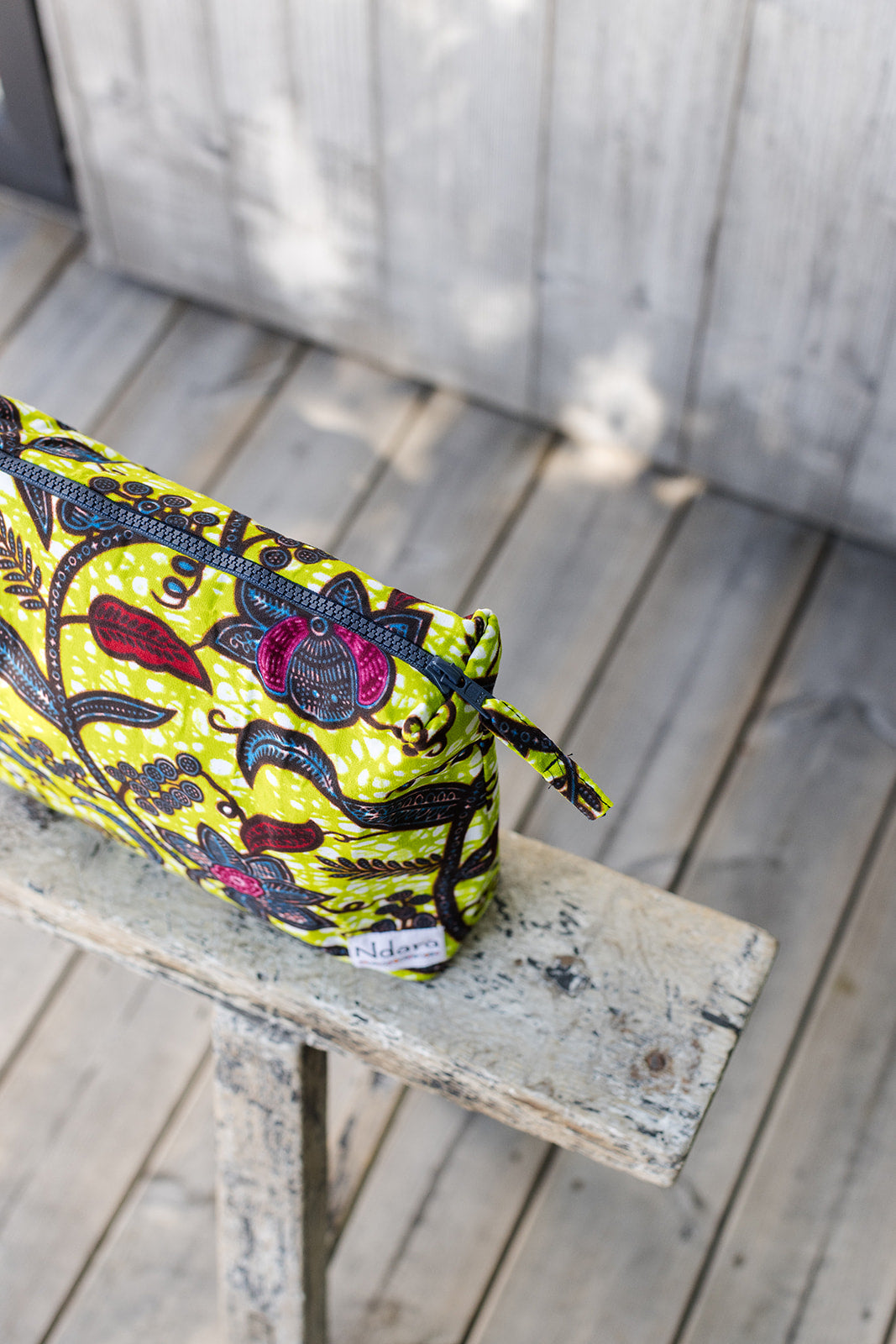 Garnella Zip Pouch in Lime Vines