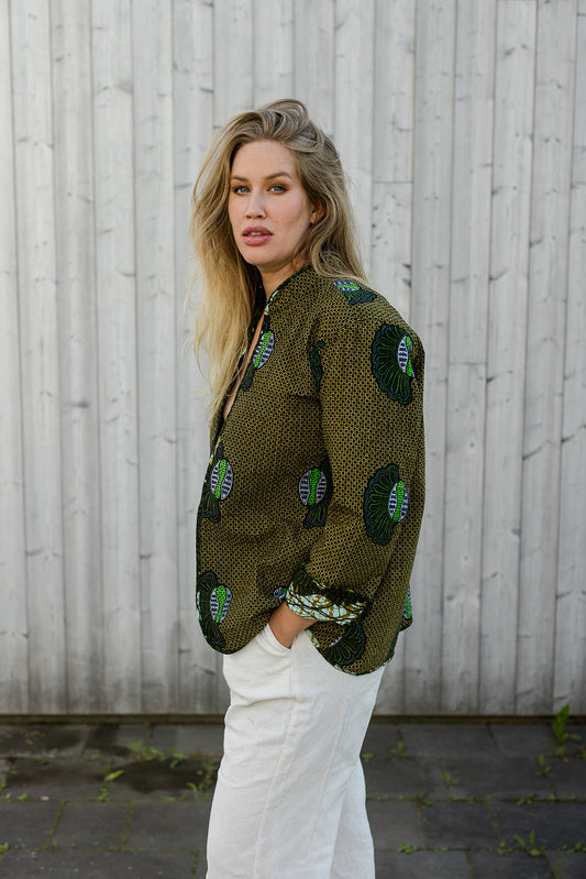 Omega Reversible Jacket in Mustard Leaf