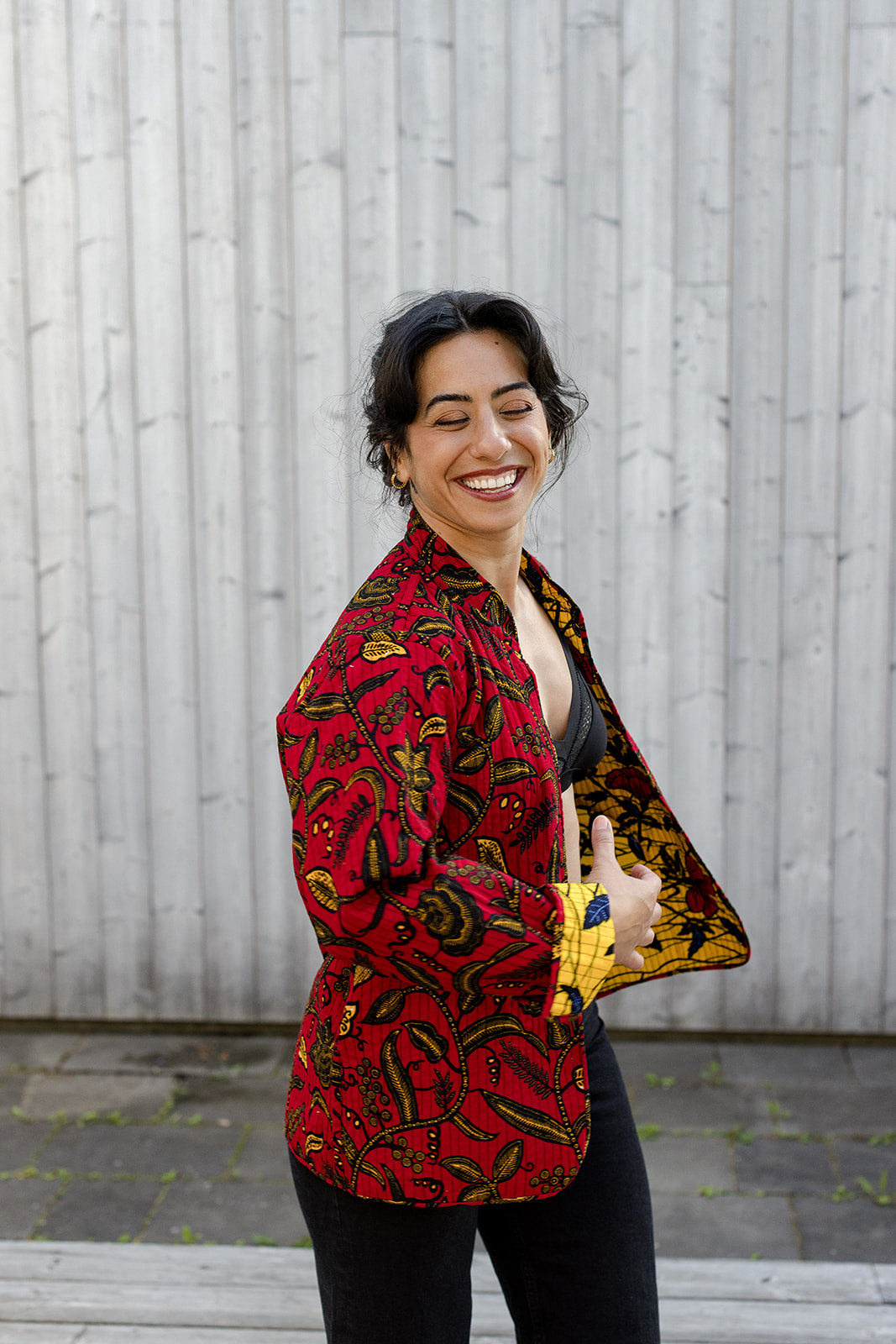 Omega Reversible Jacket in Hibiscus Heat