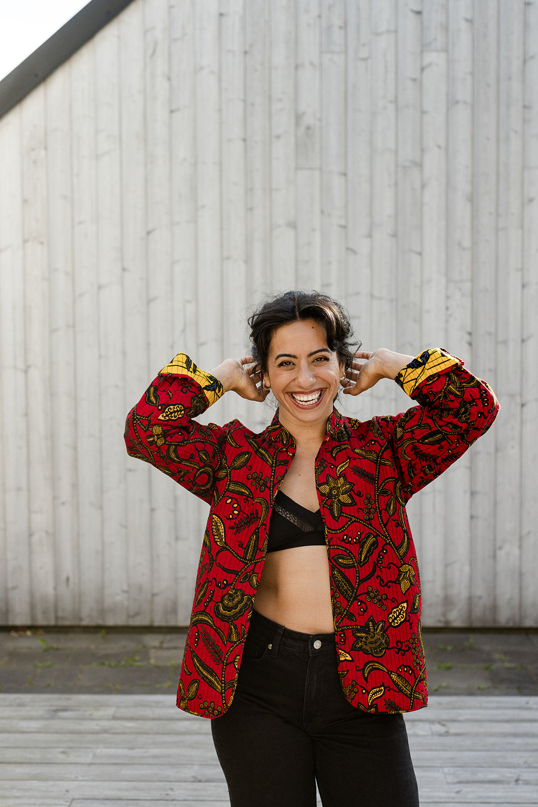 Omega Reversible Jacket in Hibiscus Heat
