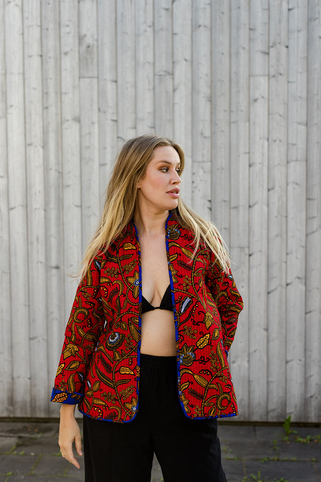 Omega Reversible Jacket in Poppy Sea