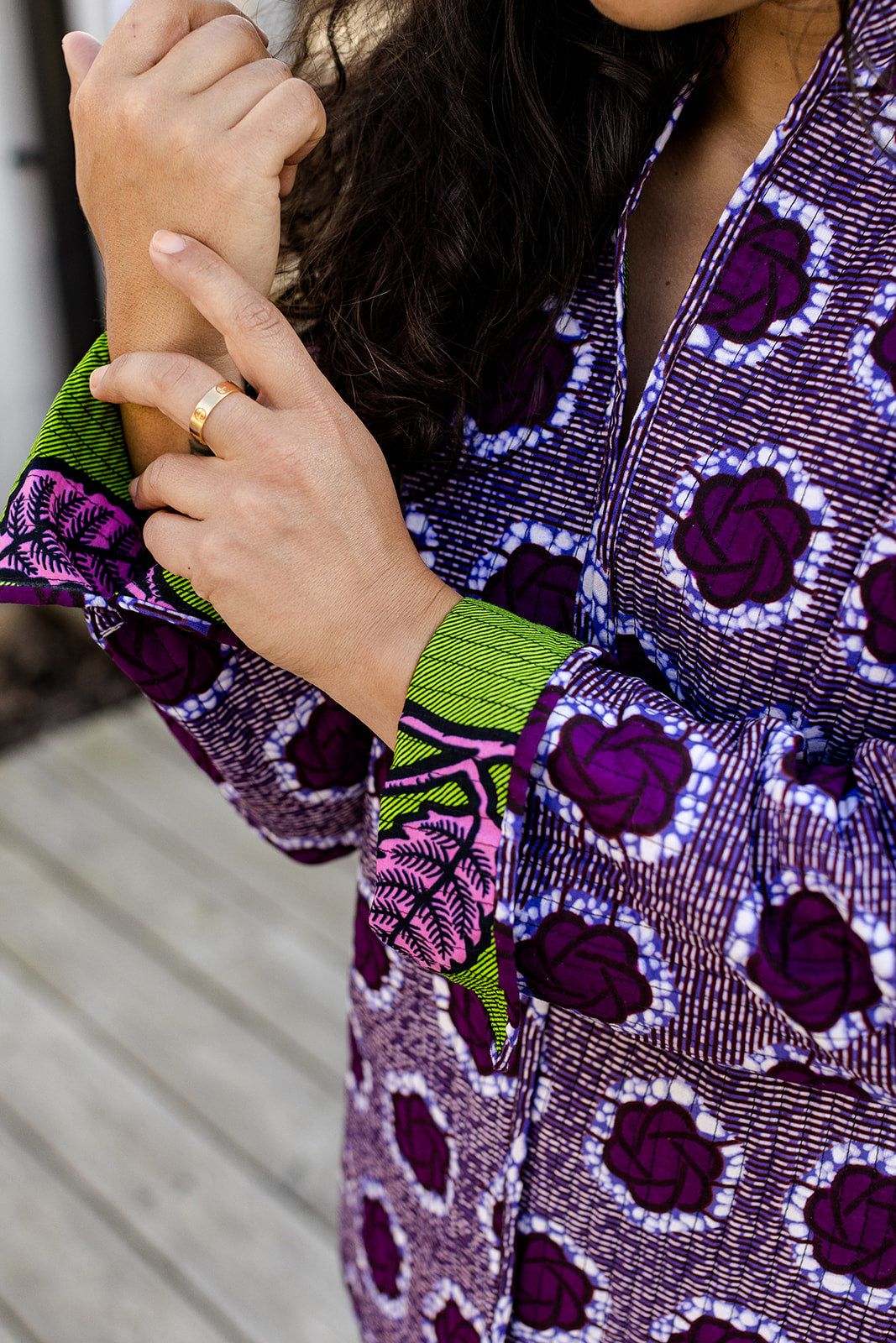 Omega Reversible Jacket in Mauve Hibiscus