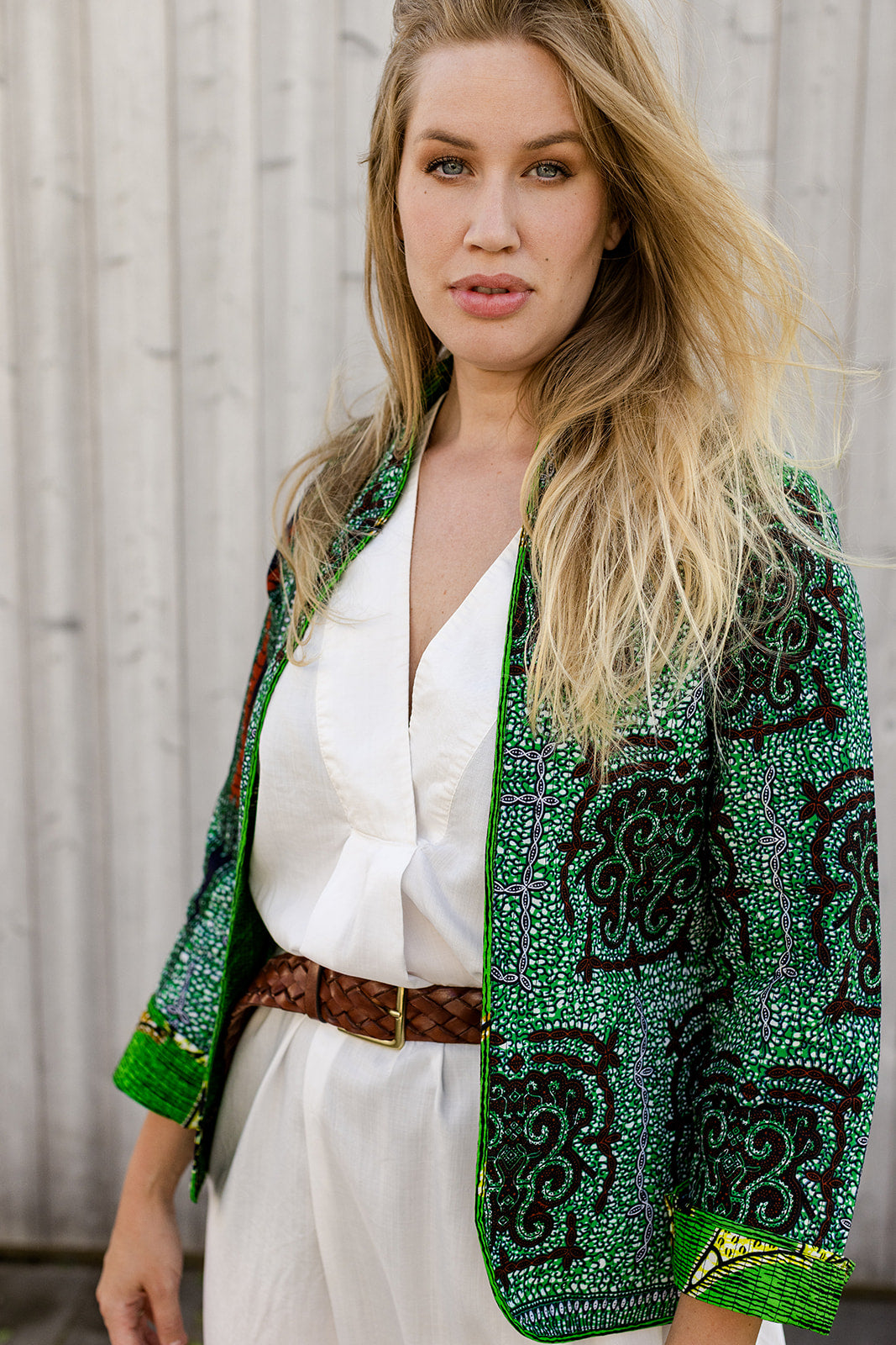 Omega Reversible Jacket in Jade Bloom
