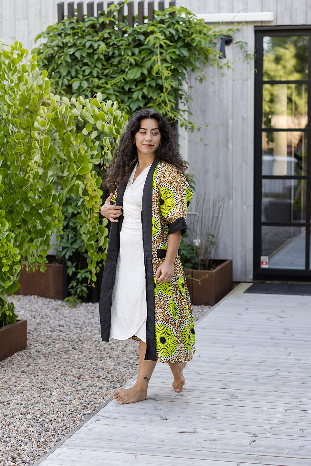 The Nadia Bath Robe in Lime