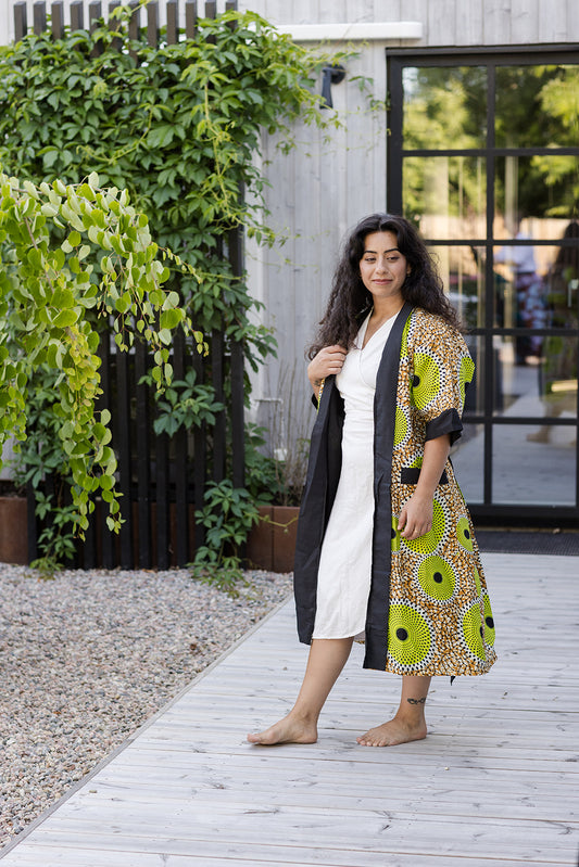 The Nadia Bath Robe in Lime