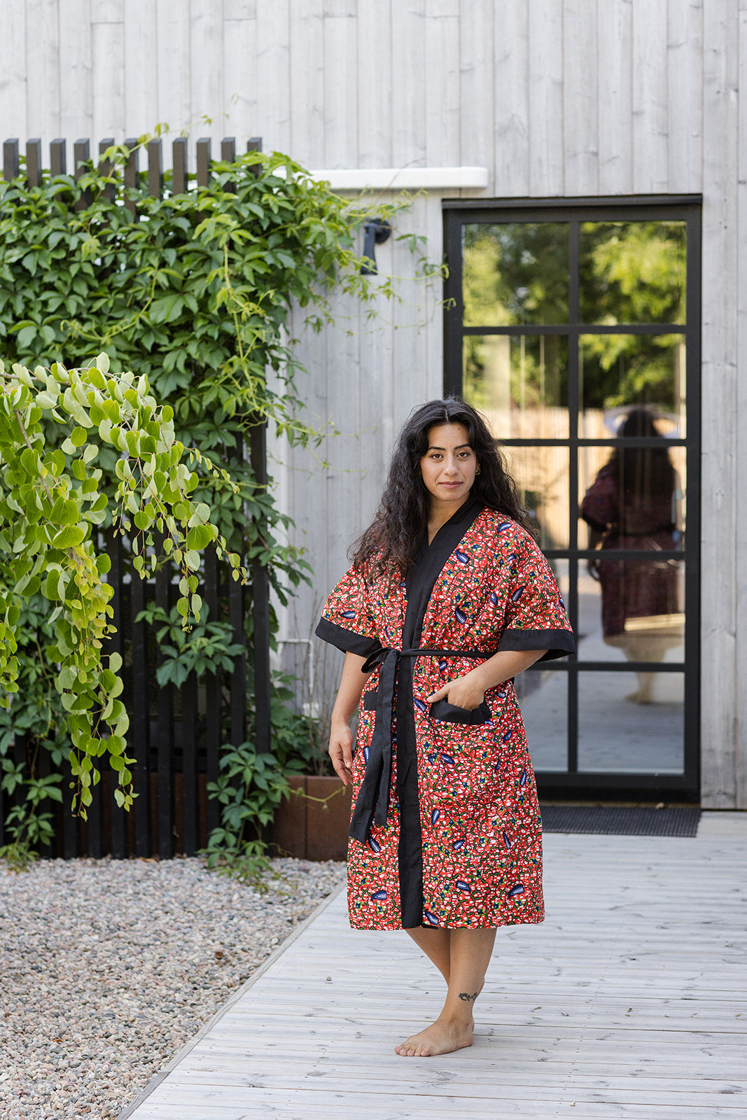 The Nadia Bath Robe in Chilli
