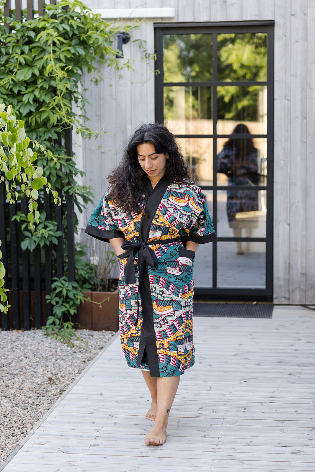 Nadia Bath Robe in Sea Weed