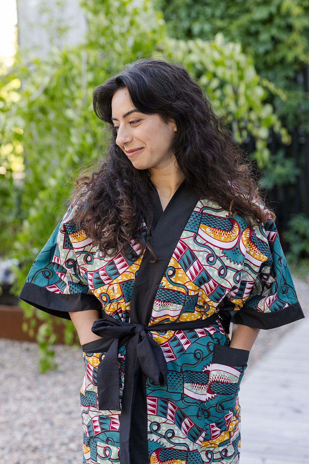 Nadia Bath Robe in Sea Weed