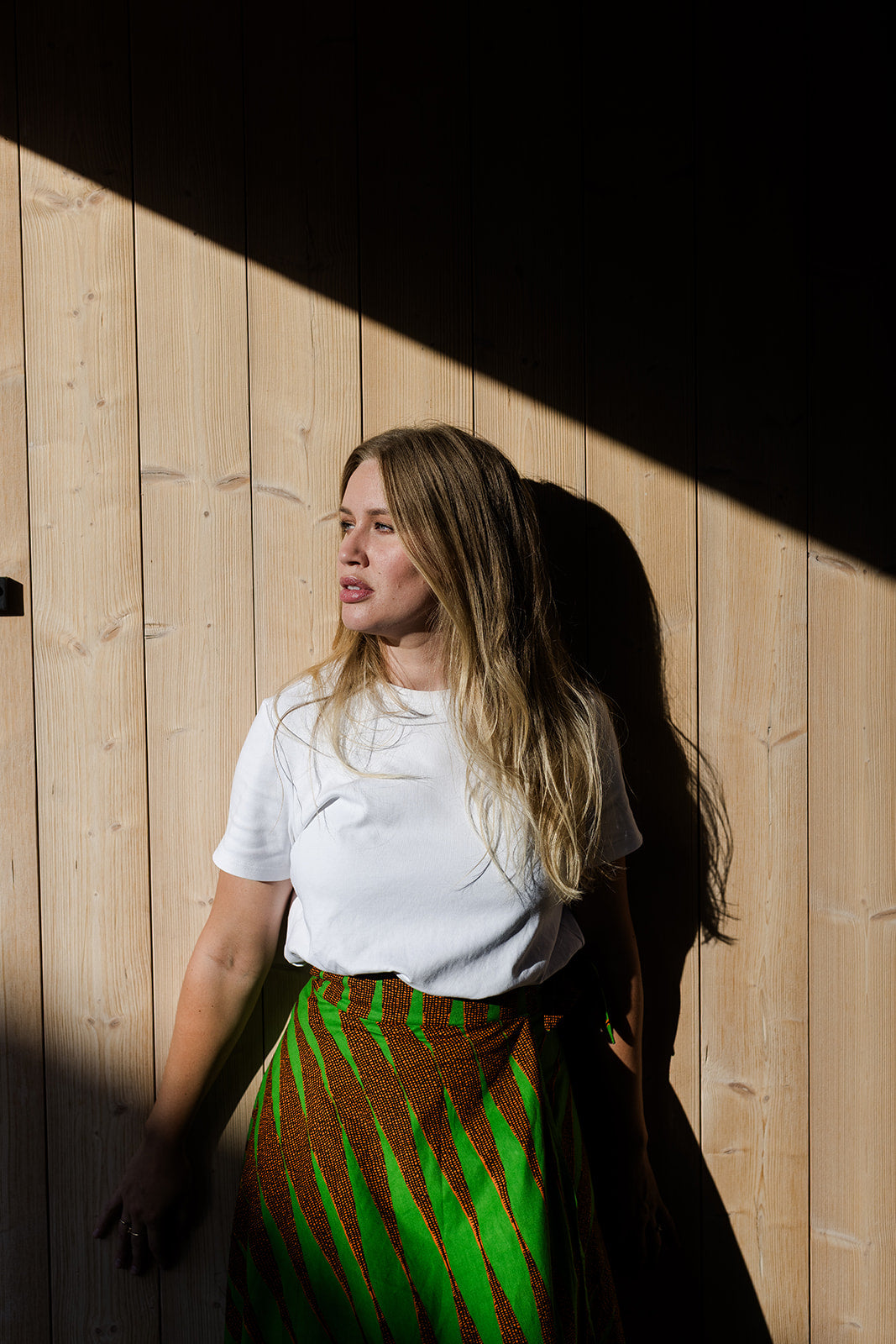 The Garnella Wrap Skirt in Lime Strike