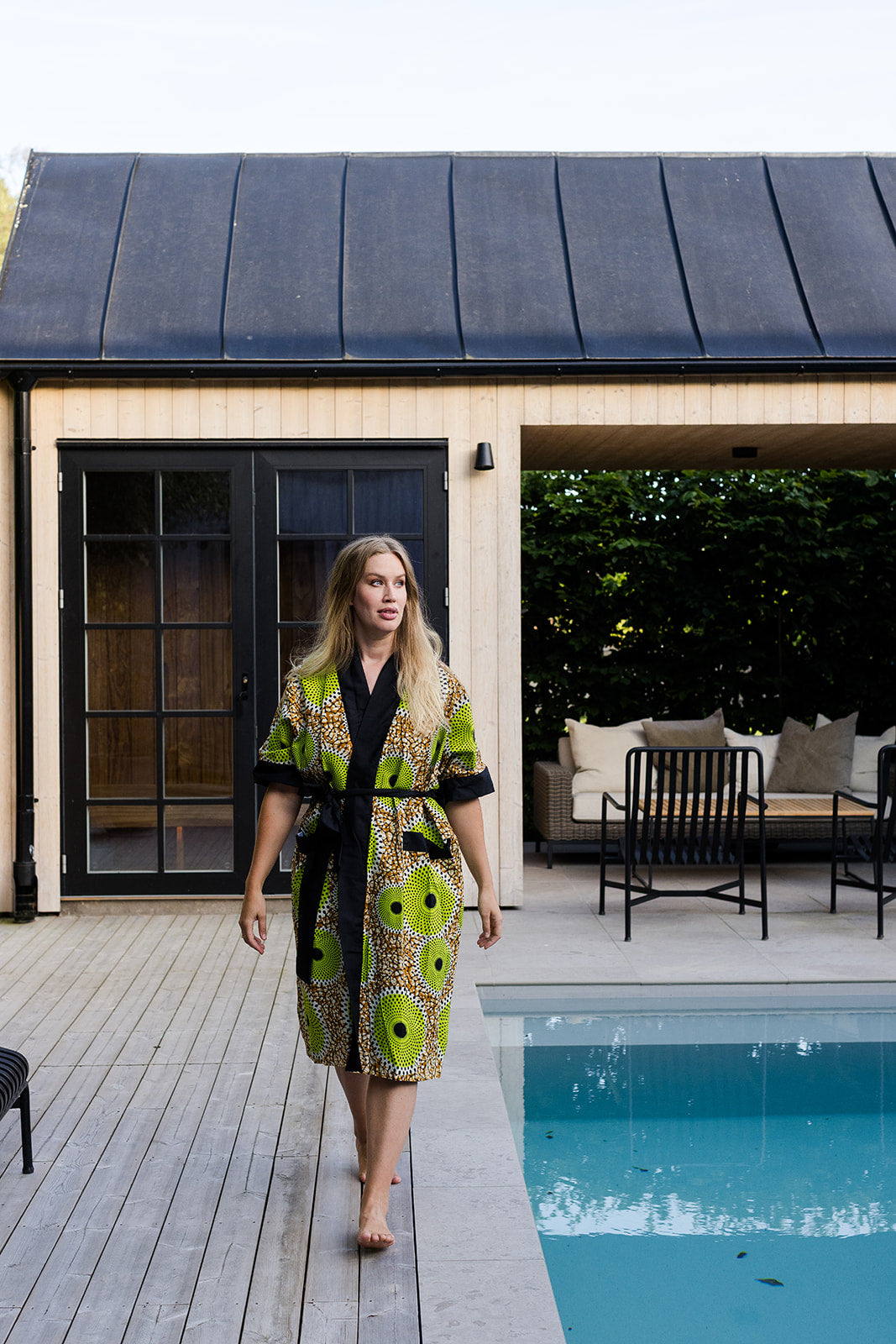 The Nadia Bath Robe in Lime