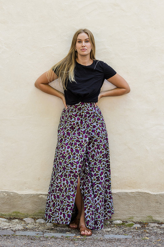 The Garnella Wrap Skirt in Cherry Bloom