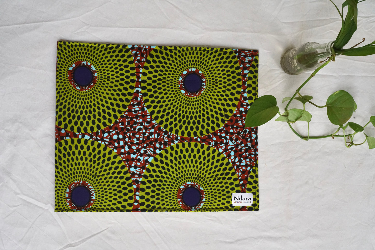 Yellow peacock placemat